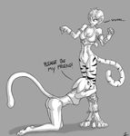  begging breasts breath_of_fire clothed clothing duo feline female hair katia_managan katt khajiit kneeling mammal nude prequel sentientsocks skimpy stripes the_elder_scrolls video_games 