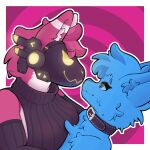 animated anthro breasts canid canine collar duo female fox hi_res hypnosis hypnotic_eyes hypnotic_visor hypnotizing_viewer machine male male/female mamagen mammal mind_control protogen sofanthiel sonadotgreen ych_(character)