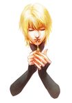  blonde_hair cigarette closed_eyes disembodied_limb genjou_sanzou highres magatsumagic male_focus saiyuki smoking solo 