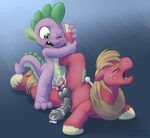  anal big_macintosh_(mlp) blush cobalthusky cum dragon equine first_time friendship_is_magic gay horse male my_little_pony orgasm size_difference spike_(mlp) 