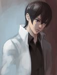  black_eyes black_hair digital_devil_saga labcoat magatsumagic male_focus serph_sheffield solo 