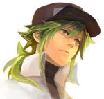  baseball_cap green_eyes green_hair hat long_hair magatsumagic male_focus n_(pokemon) pokemon pokemon_(game) pokemon_bw solo 