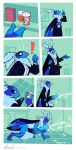  absurd_res anthro arthropod balls bathroom_sink bathroom_tiles bernie-buddy big_balls big_penis blue_body blue_fur blue_penis blush bodily_fluids bottomwear clothing comic cum drinking_water ejaculation english_text erection excessive_cum excessive_genital_fluids exclamation_point expansion fluffy_balls fur genital_expansion genital_fluids genital_growth genitals growth hands-free hi_res huge_balls huge_penis hugging_penis hyper hyper_balls hyper_genitalia hyper_penis insect lepidopteran male medication medicine_cabinet moth pants penis penis_expansion penis_growth solo suit surprised tenting text torn_bottomwear torn_clothing torn_pants unstoppable_orgasm 