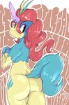  anthro back big_breasts big_butt breasts butt cutie_mark equine female hair horn horse keldeo legendary_pok&#233;mon looking_back mammal nintendo nude pok&#233;mon pok&#233;morph pok&eacute;mon pok&eacute;morph red_hair shamelesss side_boob solo unicorn video_games 