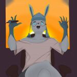  5_fingers absolute_cinema anthro blue_body blue_eyes blue_fur blue_tongue chair clothed clothing crossed_legs eeveelution eyewear fangs femboy fingers fur furniture generation_4_pokemon glaceon glasses hi_res icon lebio looking_at_viewer male meme nintendo off-shoulder_top on_chair pokemon pokemon_(species) sitting sitting_on_chair solo stylus sun sunset teeth tongue wearing_glasses window 