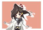  black_hair cape goggles hair_ornament kyoukaisenjou_no_horizon long_hair mishina_hiro nov-cog ponytail 