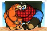2026 after_kiss animal_crossing anthro balls bear belly big_belly bodily_fluids bottomwear boxer_briefs brown_bear bulge butt claws clothing colored cum cum_drip cum_in_clothing cum_in_mouth cum_in_underwear cum_inside cum_on_clothing cum_on_underwear cum_string cum_through_clothing cum_through_underwear detailed_bulge digital_drawing_(artwork) digital_media_(artwork) dripping duo erection facial_hair fangs fap_(sound_effect) feet flannel_shirt fur genital_fluids genital_outline genitals gorochuinboxers grizzly_(animal_crossing) grizzly_bear hand_on_face hand_on_penis hi_res holding_penis humanoid_genitalia humanoid_penis jockstrap leaking_precum looking_at_another looking_pleasured male male/male mammal masturbation musk musk_cloud mustache navel nintendo obese outside overweight overweight_anthro overweight_male penis penis_outline precum precum_drip saliva saliva_string snowballing sweat sweatdrop sweaty_body tail teddy_(animal_crossing) teeth underwear ursine wet wet_clothing wet_underwear