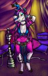  bellydancing dahlia dancing fur hair harem hookah llama pink pink_fur sigil sigilgoat white 