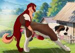 anal anal_orgasm anal_penetration animal_genitalia animal_penis anus balls bandit_(holidaypup) bodily_fluids brown_body brown_fur canid canine canine_genitalia canine_penis canis clenched_teeth cum cum_from_ass cum_in_ass cum_inside cum_while_penetrated cumshot digital_media_(artwork) dingo domestic_dog duo ejaculation erection eyes_closed feet feral feral_on_feral feral_penetrated feral_penetrating feral_penetrating_feral from_behind_position fur genital_fluids genitals hands-free hi_res holidaypup knot male male/male male_penetrated male_penetrating male_penetrating_male mammal molosser mountain_dog narrowed_eyes orgasm orgasm_face outside_sex paws penetration penile penile_penetration penis plant raining saint_bernard sex smile tail teeth toes tongue tongue_out wet wet_body