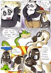  better_late_than_never comic daigaijin erection female kung_fu_panda male mammal master_crane master_monkey master_viper monkey panda panties penis po primate reptile scalie snake underwear 