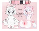 5:4 antennae_(anatomy) anus black_sclera blush blush_lines breasts casmos_(ttaki) clitoral_hood clitoris digitigrade english_text eyelashes eyewear felid feline female fur genitals glasses hair hi_res insect_wings mammal model_sheet nude one_eye_closed pawpads paws pink_nose pink_pawpads pink_paws pointy_ears presenting presenting_vulva semi-anthro small_breasts standing tail text thick_thighs ttaki tuft urethra vaginal vulva wavy_hair white_body white_eyelashes white_eyes white_hair wide_hips wings wink