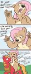  apple bear big_macintosh_(mlp) briskby brother_bear brown_eyes chubby comic crossover cutie_mark equine female feral fluttershy_(mlp) freckles friendship_is_magic fruit hair horse long_hair male mammal my_little_pony open_mouth orange_hair pink_hair pony yoke 