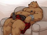  balls bear beard biceps big_muscles chubby erection eyewear facial_hair fur glasses grisser grizzly_bear hair irish kilt licking male mammal muscles nipples nude overweight pecs penis precum red_hair solo tongue tongue_out 
