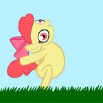  apple_bloom_(mlp) applebloom_(mlp) bow_tie cub equine female friendship_is_magic horse mammal my_little_pony pony running young 