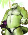  bottle bottles cork green_scales male muscles obese overweight palm_tree reptile scalie solo underwear vu06 
