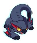  cute fur grey_fur huiro markings monster_hunter nargacuga plain_background red_markings solo video_games white_background yellow_eyes 