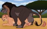 anal anal_penetration balls barely_visible_genitalia barely_visible_penis big_balls blue_sky brown_body brown_fur brown_mane duo erection fangs felid feral feral_on_feral feral_penetrated feral_penetrating feral_penetrating_feral from_behind_position fur genitals grey_balls grey_body grey_fur hair hi_res killthe_demon lion male male/male male_penetrated male_penetrating male_penetrating_male mammal mane open_mouth orange_balls orange_body orange_fur pantherine pawpads penetration penile penile_penetration penis penis_in_ass pink_hair pink_pawpads pink_penis plant red_penis red_tongue sex short_hair shrub side_view sky tail tail_tuft teeth tongue tongue_out tree tuft yellow_sclera