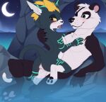 2022 3_toes alternate_species anthro anthro_on_anthro anthro_penetrated anthro_penetrating anthro_penetrating_anthro anus arm_markings balls bear biped black_body black_ears black_eye_patch black_eyewear black_fur black_markings black_nose black_pawpads black_tail blush blush_lines bodily_fluids claws cowgirl_position crescent_moon cum cum_from_vagina cum_in_vagina cum_inside digital_media_(artwork) digitigrade dipstick_tail domestic_cat duo ear_markings ejaculation eye_patch eyewear facial_markings fangs feet felid feline felis female female_anthro female_on_top female_penetrated finger_claws from_front_position fur furrification genital_fluids genitals giant_panda green_eyes green_markings hair hand_behind_head hand_markings hand_on_chest head_markings inner_ear_fluff interspecies larger_male leg_markings looking_at_another looking_at_partner looking_back lying male male/female male_anthro male_on_bottom male_penetrating male_penetrating_female mammal markings mask_(marking) meraence midna moon multicolored_body multicolored_fur multicolored_tail night nintendo nude nude_anthro nude_female nude_male on_back on_bottom on_top open_mouth orange_hair partially_submerged pawpads penetration penile penile_penetration penis penis_in_vagina pink_inner_ear pink_vulva red_blush red_eyes rock round_ears seaside sex size_difference sky smaller_female smaller_penetrated snout star starry_sky stiban_(character) tail tail_markings teeth the_legend_of_zelda toe_claws toes tongue tuft twilight_princess two_tone_body two_tone_fur two_tone_tail vaginal vaginal_penetration vulva water white_balls white_body white_fur white_hair white_inner_ear white_inner_ear_fluff white_penis white_tail white_tail_tip yellow_sclera