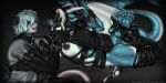  american_opossum anthro anthro_on_anthro armwear balls bdsm bent_legs black_background blindfold blue_body blue_hair bodily_fluids bondage bound breasts chastity_cage chastity_device clothing collar crop_top dominant dominant_anthro dominant_femboy dominant_male dragon drooling duo elbow_gloves femboy gag gagged genitals gloves grey_body gynomorph gynomorph/male gynomorph_anthro hair hands_behind_back handwear hi_res horn intersex intersex/male intersex_anthro leather legwear male male_anthro mammal marsupial membrane_(anatomy) membranous_wings muzzle_gag mythological_creature mythological_scalie mythology nipple_fetish nipple_piercing nipple_piercing_pull nipple_play nipple_pull nipples piercing restrained restrained_arms restrained_legs restraints ring_gag rope rope_bondage rope_harness saliva scalie shirt simple_background submissive submissive_anthro submissive_gynomorph submissive_intersex suspension suspension_bondage tail_around_balls taslow thick_thighs thigh_highs throat_grab tongue tongue_out topwear virginia_opossum wearing_chastity_cage wearing_chastity_device wing_bondage wings 