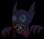  creepy dark eyeball fuel ghost gore intestine intestines nightmare nightmare_fuel nintendo plain_background pok&#233;mon pok&eacute;mon sableye sharp_teeth solo spirit teeth video_games vonderdevil 