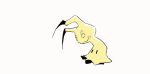 ambiguous_gender animated claws colored dragonweirdo extended_arms eyes_closed feral generation_7_pokemon grabbing hi_res mimikyu nintendo pokemon pokemon_(species) scratch smear_frame solo yellow_body