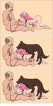  1girl age_difference all_fours animal ass back bald bangs bar_censor bestiality blush braid breasts brown_hair censored closed_eyes collar cote cum cum_in_mouth cum_in_pussy cum_on_body cum_on_lower_body cumdrip dog doggystyle facial_hair fat fat_man feet fellatio from_side group_sex half-closed_eyes hanging_breasts hetero highres holding leash licking long_hair looking_at_another looking_up maid_headdress mustache nipples nose_blush nude old_man oral orange_background original penis petite pink_hair plump profile sequential sex single_braid sitting small_breasts spitroast striped striped_background tan testicles thigh_grab threesome tongue tongue_out top-down_bottom-up torso_grab vaginal 