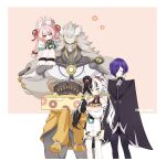  1boy 3girls absurdres animal_ear_fluff animal_ear_piercing animal_ears animal_feet animal_print banyue_(zenless_zone_zero) bare_shoulders bear_print black_boots black_cloak black_hair boots box braid braided_twintails china_dress chinese_clothes cloak closed_eyes closed_mouth clothed_robot clothes_around_waist commentary_request crescent crescent_earrings detached_sleeves dialyn_(zenless_zone_zero) donut dress earrings food furry furry_female green_shirt grey_hair hag_imglog hair_extensions hair_ornament hair_over_one_eye highres holding holding_box holding_donut holding_food humanoid_robot jewelry long_hair multicolored_hair multiple_girls necktie panda_hair_ornament panda_print pastry_box pink_fur promeia_(zenless_zone_zero) purple_hair rabbit_ears rabbit_girl ring_hair_extensions robot robot_boy shirt sitting sitting_on_shoulder sphere_hair_ornament split-color_hair thigh_boots thighhighs white_dress white_hair white_thighhighs yellow_eyes yellow_necktie zenless_zone_zero zhao_(zenless_zone_zero) 