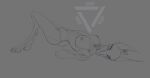  android anthro arched_back augmented augmented_neck big_ears breasts butt canid canine canis crossed_legs cybernetic_leg cybernetic_limb cybernetics cyborg digital_media_(artwork) female guide_lines hi_res jackal long_legs looking_at_viewer lying machine mammal medium_breasts narrowed_eyes nipples nude on_back pawpads paws robot sketch sketchy skinny slim slim_anthro slim_female solo symbol synthetic tailless the_dark_skull thin_calves thin_legs thin_thighs wide_hips 