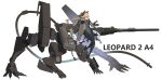  1girl absurdres clawed_boots claws commentary_request floating gloves highres hornesix mecha mecha_musume mecha_pilot_suit mechanical_ears mechanical_tail original robot sideways_glance tail weapon 