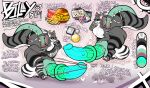  2025 antennae_(anatomy) anthro aquatic balls big_balls big_butt big_knot big_penis billy_(aggressivedirt) black_sclera blue_penis bodily_fluids burger butt chain clothed clothing condom cool_s dragon ear_piercing electronics english_text eyelashes femboy filled_condom fin food fries furgonomic_piercing furgonomics gem gender_symbol genital_fluids genitals gills gradient_penis green_insides green_mouth green_penis grey_body grey_scales hair hand_on_face heart_symbol hi_res huge_balls huge_knot huge_penis hyper hyper_balls hyper_genitalia hyper_knot hyper_penis infinity_symbol knot legwear male male_symbol markings medial_ring merseed_dragon model_sheet mr-walrus multicolored_body multicolored_penis mythological_creature mythological_scalie mythology nude nude_anthro off_shoulder open_mouth pattern_clothing pattern_legwear pawpads penis phone piercing precum precum_bead precum_bubble precum_on_penis precum_through_clothing scales scalie sexual_barrier_device solo stockings striped_balls striped_body striped_clothing striped_genitalia striped_legs striped_legwear striped_markings striped_tail stripes symbol tail tail_markings tail_piercing text thick_thighs thong torn_clothing torn_legwear torn_stockings underwear vein veiny_penis wet wet_clothing 