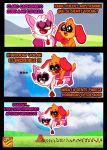 absurd_res ant anthro arthropod bat canid canine canis comic dogday_(poppy_playtime) domestic_dog duo female flying hi_res hymenopteran insect male mammal mob_entertainment nightmare_critters orange_body poppy_playtime rabie_baby_(poppy_playtime) rocketlennon smile smiling_critters spanish_text text translated white_body wings