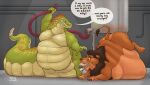 apode ass_up belly big_belly big_butt butt couatl dialogue disney draconcopode dragon dragontzin eating english_text eye_scar facial_scar feathered_scalie feathered_snake feathers felid feral food fur green_body hi_res huge_belly legless lion male mammal mythological_creature mythological_scalie mythology naga obese obese_feral obese_male orange_body orange_fur overweight overweight_feral overweight_male pantherine pit_viper rattlesnake reptile scalie scar scar_(the_lion_king) serpentine snake text the_lion_king viper weight_gain