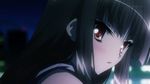  animated animated_gif black_hair blush hime_cut indirect_kiss kore_wa_zombie_desu_ka? lowres sarasvati_(kore_wa_zombie_desu_ka?) smile 