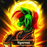 1:1 2020 alternate_universe artist_logo artist_name bent_leg black_background black_bodysuit black_clothing black_eyebrows black_skinsuit bodysuit bust_portrait clothed clothed_female clothed_feral clothing colored crossover darkest_dungeon digital_drawing_(artwork) digital_media_(artwork) ear_tuft earth_pony english_description english_text equid equine eyebrows eyelashes fallout_equestria fan_character female female_feral feral fur furrowed_eyebrows glowing glowing_body green_body green_fur hasbro hooves horse light lighting logo mammal mane medium_mane multicolored_mane my_little_pony open_mouth open_smile pony portrait rayrage red_mane red_tongue shaded shadowed_eyes simple_background skinsuit smile solo teeth text tight_clothing tongue tuft two_tone_mane wandering_sunrise white_hooves white_mane