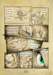 2026 absurd_res anthro arm_tattoo asche_(truescorn) biped blue_eyes book chest_spike clarity_(truescorn) claws colored comic dialogue duo english_text eyelashes female fur generation_4_pokemon generation_5_pokemon green_eyes hair hi_res huge_filesize inside lucario male nintendo page_number pokemon pokemon_(species) pokemon_mystery_dungeon pouch_(clothing) red_eyes red_tattoo spike_chunsoft spikes spikes_(anatomy) tattoo text truescorn vial zoroark