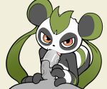 2026 4_fingers all_fours anthro bear big_penis black_body black_fur black_inner_ear black_nose bodily_fluids duo faceless_character faceless_male fellatio female female_focus female_penetrated fingers first_person_view fur genitals giant_panda glistening glistening_eyes green_ears green_hair grey_penis hair hi_res itsunknownanon leafan_(pal) looking_at_viewer male male/female male_penetrating male_penetrating_female male_pov mammal multicolored_body multicolored_fur narrowed_eyes oral oral_penetration orange_eyes pal_(species) palworld penetrating_pov penetration penile penile_penetration penis penis_in_mouth pink_tongue pocketpair pupils round_ears saliva saliva_on_penis sex simple_background solo_focus tan_background tongue tongue_out two_tone_body two_tone_fur vein veiny_penis white_body white_fur