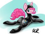  cutie_mark equine female feral friendship_is_magic horse latex looking_at_viewer mammal my_little_pony pink pink_body pinkie_pie_(mlp) pony rawrcharlierawr rubber smile solo 