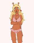2026 4:5 4chan_anon anthro arm_under_breasts biped blonde_hair blush bottomwear bra breasts buckteeth cleavage clothed clothing collarbone deer deltarune digital_drawing_(artwork) digital_media_(artwork) eyebrow_through_hair eyebrows eyelashes female fur hair long_hair looking_at_viewer mammal medium_breasts navel new_world_deer noelle_holiday open_mouth panties pattern_bottomwear pattern_bra pattern_clothing pattern_panties pattern_topwear pattern_underwear pink_bra pink_clothing pink_panties pink_underwear portrait red_nose reindeer simple_background solo striped_bottomwear striped_bra striped_clothing striped_panties striped_topwear striped_underwear stripes tan_body tan_fur teeth three-quarter_portrait topwear translucent translucent_hair tuft undertale_(series) underwear underwear_only white_background