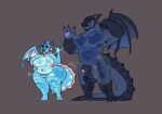 absurd_res anemone_(wof) anthro anthrofied azulejo balls big_balls big_breasts black_sclera blue_body blue_eyes breasts collar dark_sclera darkstalker_(wof) dragon duo female genitals grey_background hi_res horn leash leashed_collar looking_at_viewer male male/female membrane_(anatomy) membranous_wings model_sheet muscular muscular_male mythological_creature mythological_scalie mythology nightwing_(wof) nipples pecs penis purple_eyes scalie seawing_(wof) simple_background size_difference tail thick_thighs vulva wings wings_of_fire