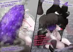 2025 2_panel_comic ambiguous_gender animal_genitalia artist_name balls big_balls big_penis black_body black_fur black_tongue bodily_fluids character_request constricted_pupils contact_onomatopoeia dialogue digital_media_(artwork) dirty_talk duo english_text erection excessive_genital_fluids excessive_precum featureless_crotch feline_genitalia feral fur genital_fluids genitals green_eyes grey_background hands_behind_back hi_res hojiart huge_balls huge_penis hyper hyper_balls hyper_genitalia hyper_penis impact_onomatopoeia insult male male/ambiguous muffled_speech musk onomatopoeia penile_spines penis plap precum pupils purple_penis purple_text quadruped questionable_consent red_text shaking shivering simple_background size_difference small_pupils sound_effects species_request spurting_sound_effect tail text tongue tremble_lines white_body white_fur