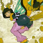 1:1 2021 abstract_background absurd_res actia_(usagaijin) animal_humanoid antennae_(anatomy) armwear arthropod arthropod_humanoid back_wings bangs bent_over black_armwear black_bodysuit black_clothing black_eyebrows black_hair black_skinsuit black_tail blue_eyes bodysuit bottomwear bulge butt clothed clothed_humanoid clothed_male clothing english_text exclamation_point eyebrows eyelashes fart fart_cloud fart_fetish femboy fluffy_antennae green_fart_cloud green_text hair head_turned hi_res humanoid hybrid insect insect_humanoid insect_wings lepidopteran lepidopteran_humanoid lepidopteran_wings looking_back male male_farting male_humanoid mammal mammal_humanoid mephitid mephitid_humanoid moth_humanoid multicolored_antennae multicolored_armwear multicolored_clothing multicolored_wings onomatopoeia open_mouth orange_antennae orange_ears orange_tail orange_tongue orange_wings pants pattern_armwear pattern_clothing pink_bottomwear pink_clothing pink_pants ruff short_hair signature skinsuit skunk_humanoid solo sound_effects striped_armwear striped_clothing stripes tail tan_wings teal_antennae teal_wings teeth text tight_clothing tongue two_tone_antennae two_tone_armwear two_tone_clothing two_tone_tail usagaijin white_armwear white_clothing wings