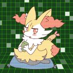 1:1 2022 abstract_background accessory ambiguous_anthro ambiguous_gender annyui0611 anthro biped blush blush_stickers bow_ribbon braixen canid container cup cushion digital_drawing_(artwork) digital_media_(artwork) digitigrade dipstick_tail food front_view full-length_portrait generation_6_pokemon hair_accessory hair_bow hair_ribbon hi_res holding_container holding_cup holding_object japanese_description looking_at_viewer mammal markings nintendo no_pupils object_in_tail pokemon pokemon_(species) portrait ribbons screentone shrimp_(food) sitting snout solo tail tail_markings three-quarter_view translated_description wariza