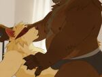 2025 absurd_res anthro bear bed belly blindfold briefs briefs_only brown_body brown_fur bulge canid canine canis clothed clothing domestic_dog duo facial_hair fur furniture grey_body grey_fur hi_res lying male male/male male_anthro mammal musclegut muscular muscular_anthro muscular_male mustache nipples on_back on_bed open_mouth overweight overweight_anthro overweight_male remulle_(artist) tan_body tan_fur teeth tongue topless topless_anthro topless_male underwear underwear_only whisker_spots wrigley_(d0g_problems)