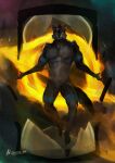 anthro black_hole canid canine canis digital_drawing_(artwork) digital_media_(artwork) digital_painting_(artwork) ear_piercing facial_piercing floating gaertan hi_res hourglass_(object) kyzie looking_at_viewer male mammal nipple_piercing nipples nose_piercing nose_ring painting_(artwork) piercing ring_piercing solo solo_focus space wolf