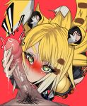 absurd_res animal_ears animal_humanoid animal_tail blonde_hair blush blush_lines bodily_fluids body_worship brown_stripes duo exclamation_point eyelashes felid felid_humanoid female first_person_view fur genital_fluids genital_worship genitals green_eyes hair heart_eyes heart_symbol hi_res humanoid inner_ear_fluff jimgreezy ju_fufu licking long_hair looking_at_viewer male male/female mammal mammal_humanoid mihoyo oral pantherine pantherine_humanoid penile penis penis_lick penis_worship precum pubes red_background sex simple_background stripes tan_body tan_skin thiren tiger_humanoid tongue tuft white_body white_fur yellow_body yellow_fur zenless_zone_zero