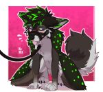 2026 5_fingers absurd_res all_fours anthro artist_name blush blush_lines canid canine colored digital_drawing_(artwork) digital_media_(artwork) ears_back ears_down embarrassed eyewear facial_markings feet fenneckiro fingers fox fox_ears fox_tail full-length_portrait fur glasses green_body green_fur green_hair green_markings grey_body grey_fur hair head_markings hi_res hindpaw leash leashed_male looking_aside male mammal markings multicolored_body multicolored_fur muzzle_(marking) muzzle_(object) muzzled on_ground open_mouth paws pivoted_ears portrait purple_eyes seductive shaded simple_background solo submissive submissive_anthro submissive_male tail text thejerryfox tongue tongue_out wearing_glasses white_body white_fur