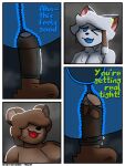 3:4 anthro anthro_on_anthro anthro_penetrated anthro_penetrating anthro_penetrating_anthro balls barley_(connorsconnor) bear big_penis bodily_fluids breasts broken_condom cheating_girlfriend comic condom conley connorsconnor cowgirl_position describing_tightness dialogue duo english_text female female_anthro female_penetrated from_front_position genital_fluids genitals hi_res hybrid impregnation_risk infidelity internal internal_vaginal looking_pleasured male male/female male_anthro male_penetrating male_penetrating_female mammal meme moan no_nut_november nude nude_anthro nude_female nude_male oblivious on_bottom on_top one_eye_closed open_mouth penetration penile penile_penetration penis penis_in_vagina precum sex sexual_barrier_device steamy_breath sweat text uterus vaginal vaginal_penetration x-ray_view