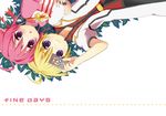  1girl animal_ears bad_id bad_pixiv_id blonde_hair blush dog_days dog_ears millhiore_f_biscotti miyashita_nano pink_hair purple_eyes shinku_izumi smile 