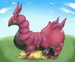6:5 abdominal_bulge ambiguous_gender animal_genitalia animal_penis antennae_(anatomy) balls big_balls big_penis black_balls black_body blush canid canine cloud detailed_background duo eeveelution equine_genitalia equine_penis feral feral_on_feral feral_penetrated feral_penetrating feral_penetrating_feral field fur generation_1_pokemon generation_5_pokemon genitals glistening glistening_body glistening_genitalia glistening_penis grass half-closed_eyes huge_balls huge_penis jolteon looking_pleasured male male/ambiguous male_feral mammal multicolored_body narrowed_eyes nintendo open_mouth penetration penis pinned plant pokemon pokemon_(species) quadruped red_body scolipede sex short_tail size_difference sky smaller_penetrated tail thick_thighs velvet_glyph white_body white_fur yellow_body yellow_fur