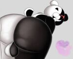 2025 anthro artist_logo backsack balls bear bent_over big_butt black_body butt butt_focus danganronpa digital_drawing_(artwork) digital_media_(artwork) floofygecko genitals grey_background grin hi_res huge_butt logo looking_at_viewer looking_back looking_back_at_viewer male mammal mischievous_smile monokuma multicolored_body nude presenting presenting_hindquarters short_tail shortstack shortstack_male simple_background slightly_chubby slightly_chubby_anthro slightly_chubby_male smile smug solo spike_chunsoft tail thick_thighs two_tone_body white_body